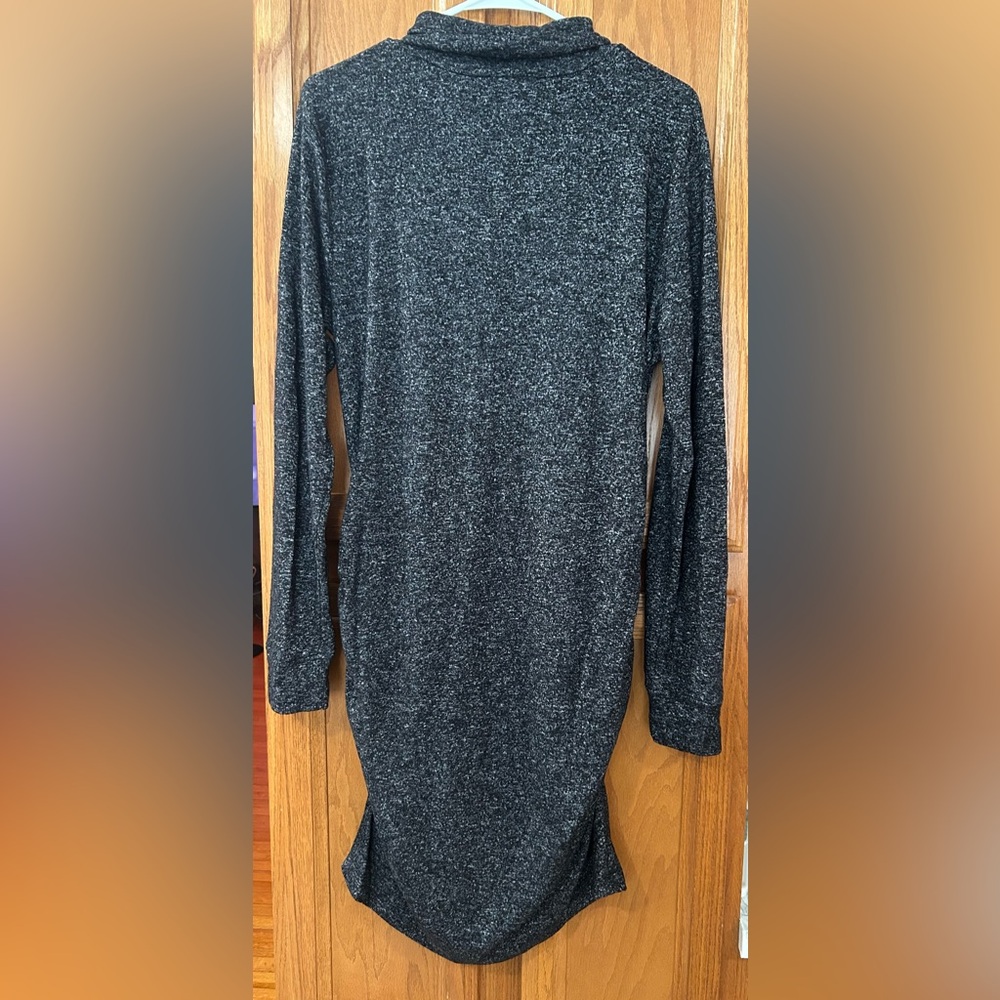 Athleta Charcoal Knit Ruched Dress